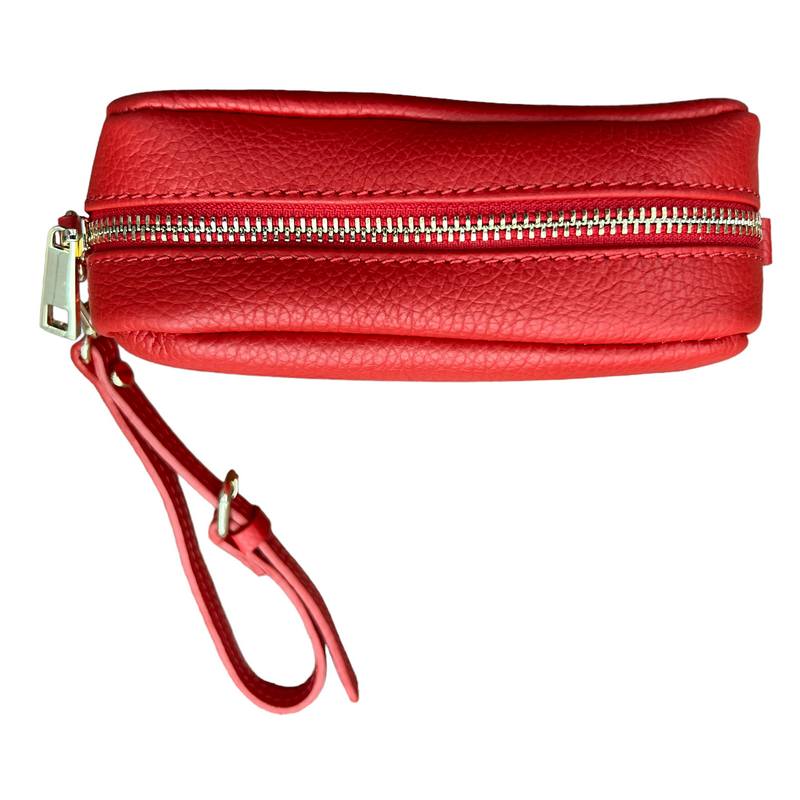 Italian Leather Box Bag in Red PS439 top