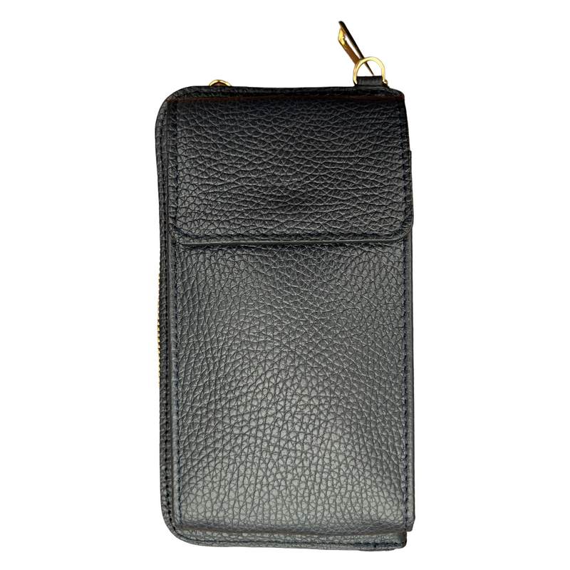 Italian Leather Cross-Body Purse Navy Blue PS462 front