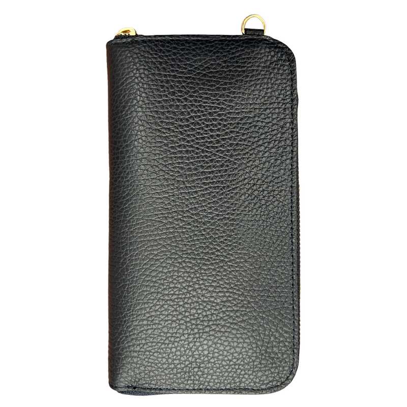 Italian Leather Cross-Body Purse Navy Blue PS462 back