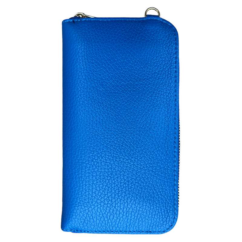 Italian Leather Cross-Body Purse Royal Blue PS462 back