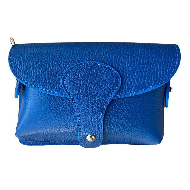 Italian Leather Mini Handbag in Royal Blue main