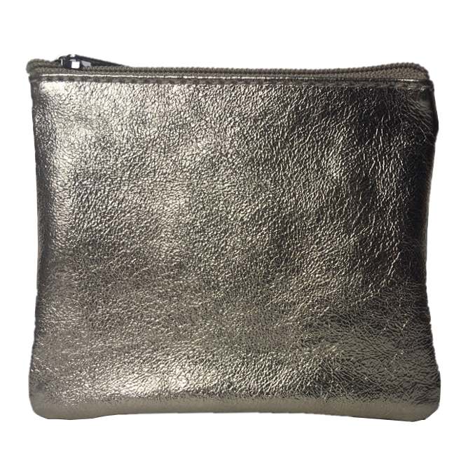 Italian Leather Coin Purse Gold front