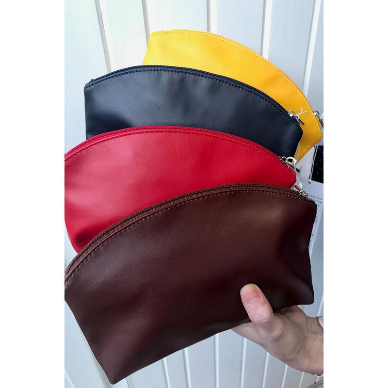 Italian Leather Makeup Bag colour selection