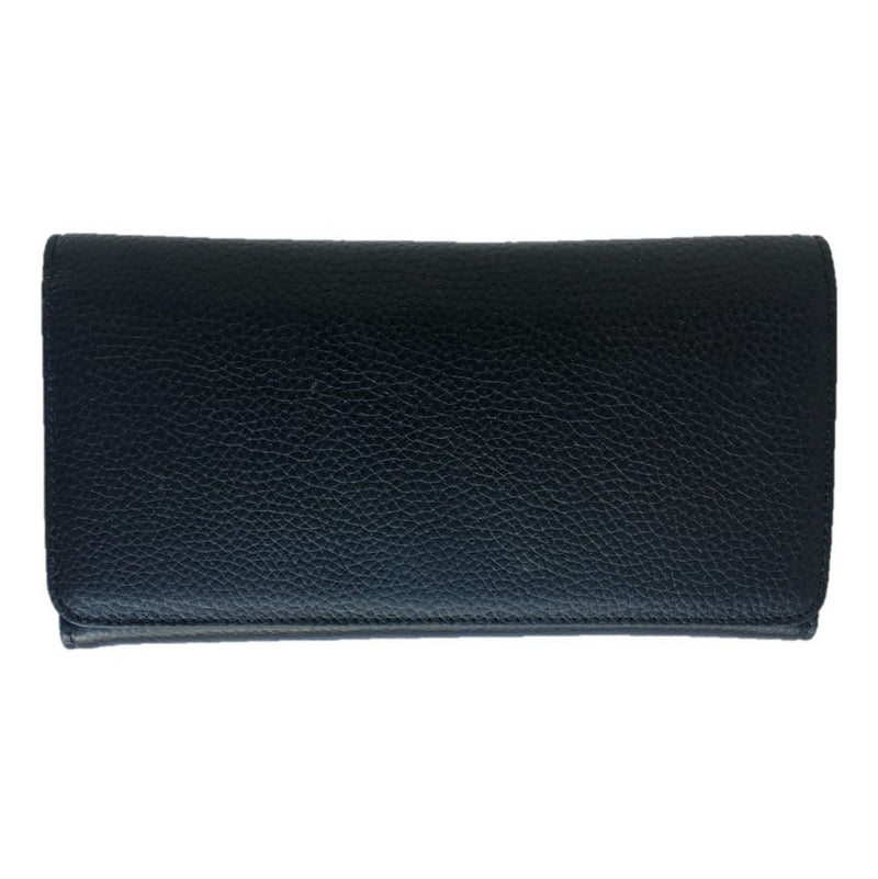 Italian Leather Purse in Black front