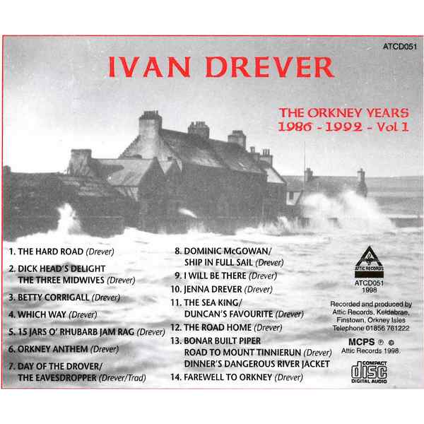 Ivan Drever - The Orkney Years CD Cover back