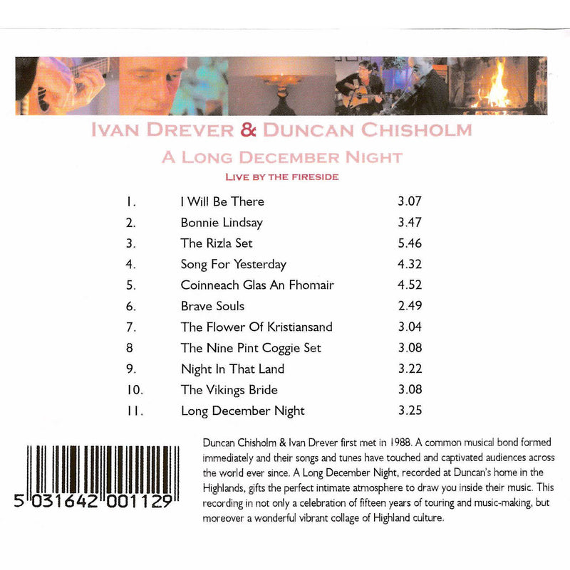 Ivan Drever & Duncan Chisholm - Long December Night CD back cover