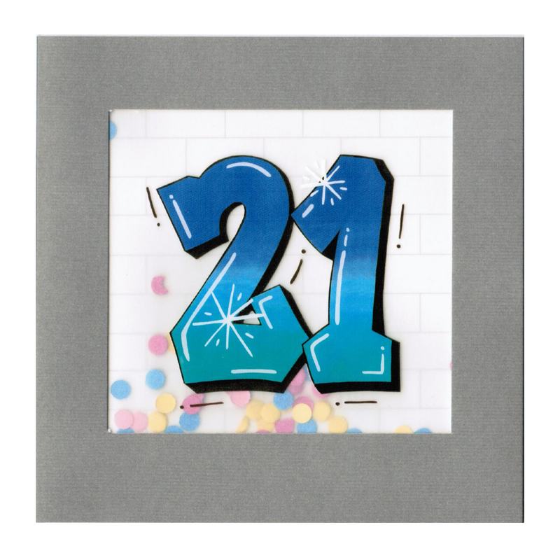 James Ellis Age 21 Graffiti Paper Shakies Greetings Card PP3426 front