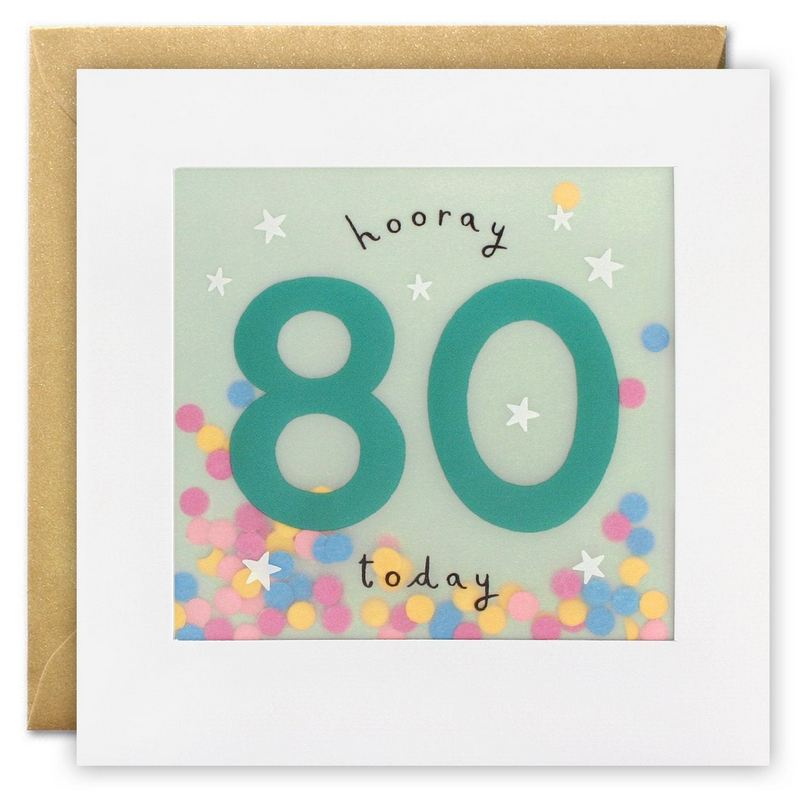 James Ellis Age 80 Hooray Paper Shakies Card PP3326 front