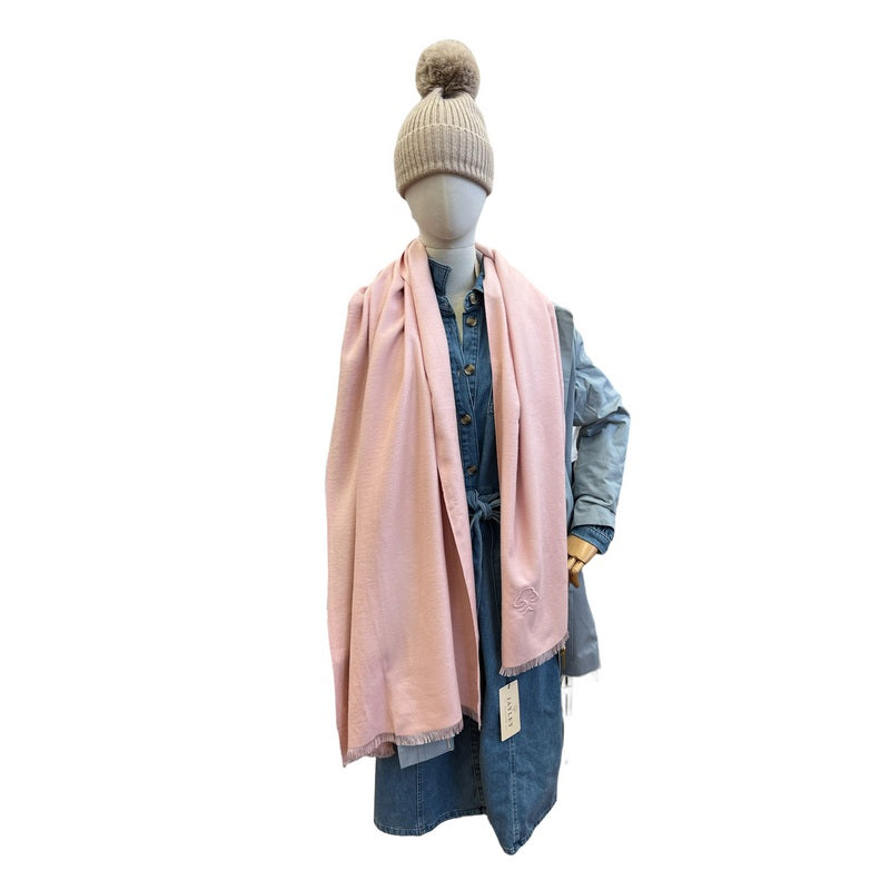Jayley Cashmere Blend Wrap Baby Pink CST95A-06 on mannequin