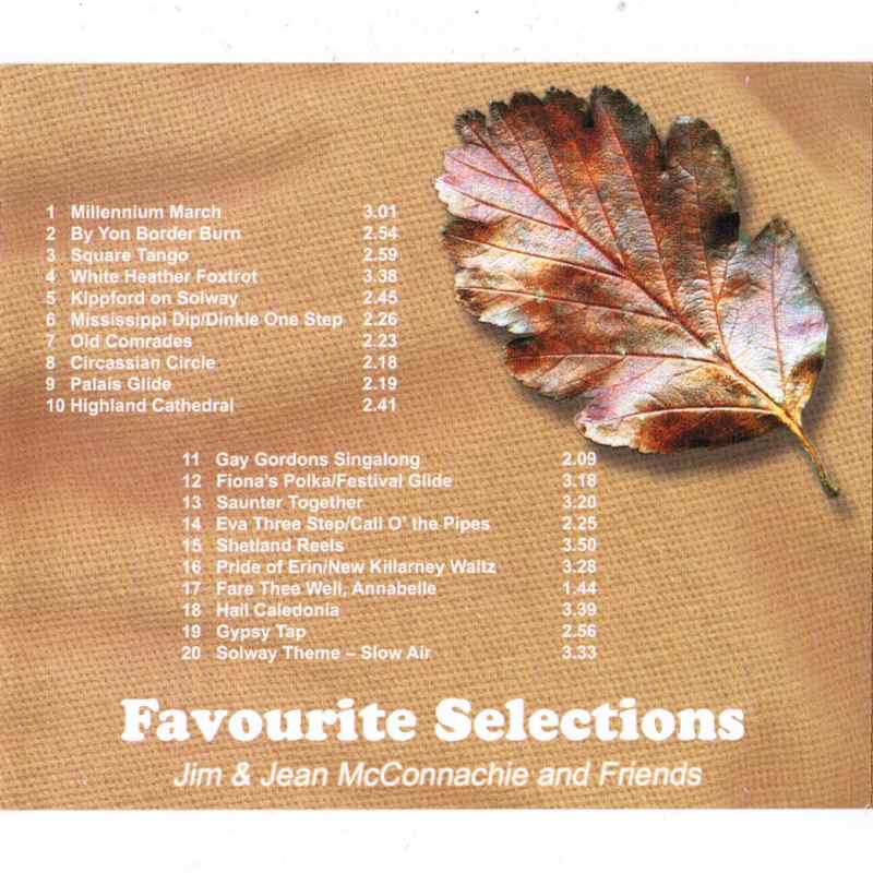 Jim & Jean McConnachie Favourite Selections JMCCD002 CD track inlay