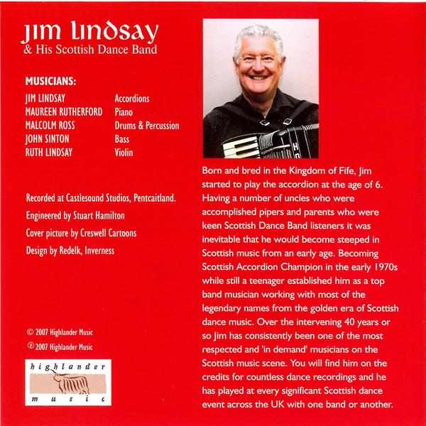 Jim Lindsay & His Scottish Dance Band - Scottish Christmas Dance Party CD back