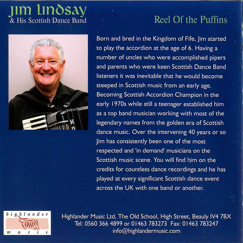 Jim Lindsay & His Scottish Dance Band - Reel Of The Puffins CD booklet