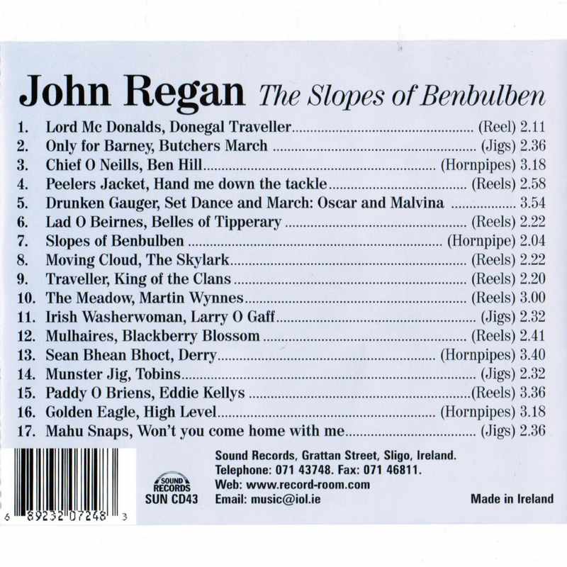 John Regan Slopes Of Benbulben SUNCD43 CD track list