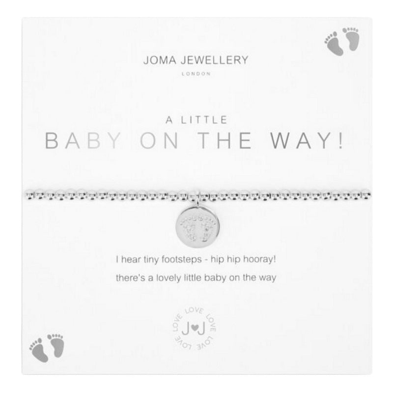 Joma Jewellery A Little Baby On The Way Bracelet 5221 on card