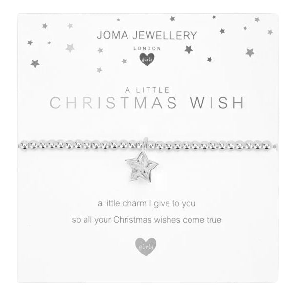 Joma Jewellery A Little Christmas Wish Child's Bracelet C555 on card