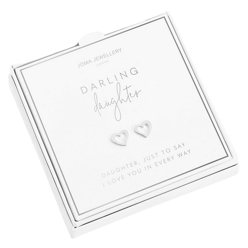 Joma Jewellery A Little Darling Daughter Earrings Boxed 5303 in box