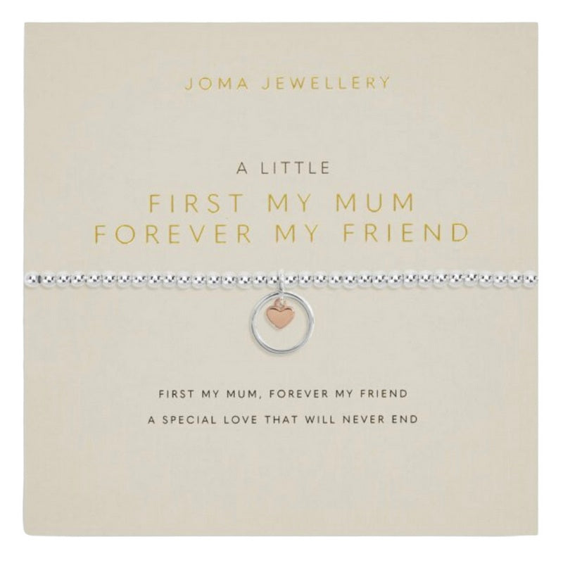 Joma Jewellery A Little First My Mum Forever My Friend Bracelet 5493 on card