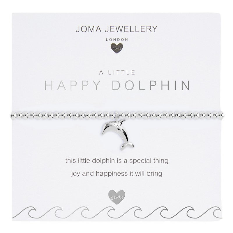 Joma Jewellery A Little Happy Dolphin Child's Bracelet C529 on card