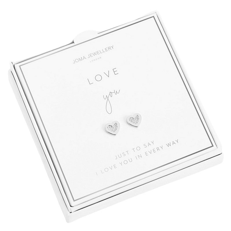 Joma Jewellery A Little Love You Earrings Boxed 5305 in box
