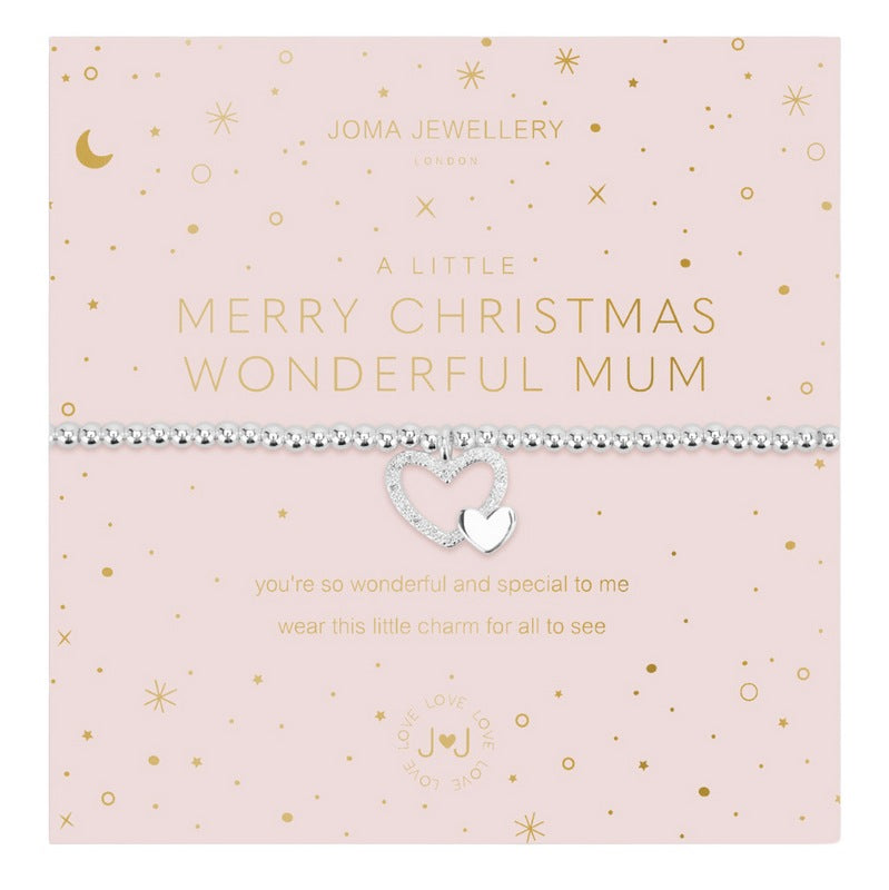 Joma Jewellery A Little Merry Christmas Wonderful Mum Bracelet 5429 on card