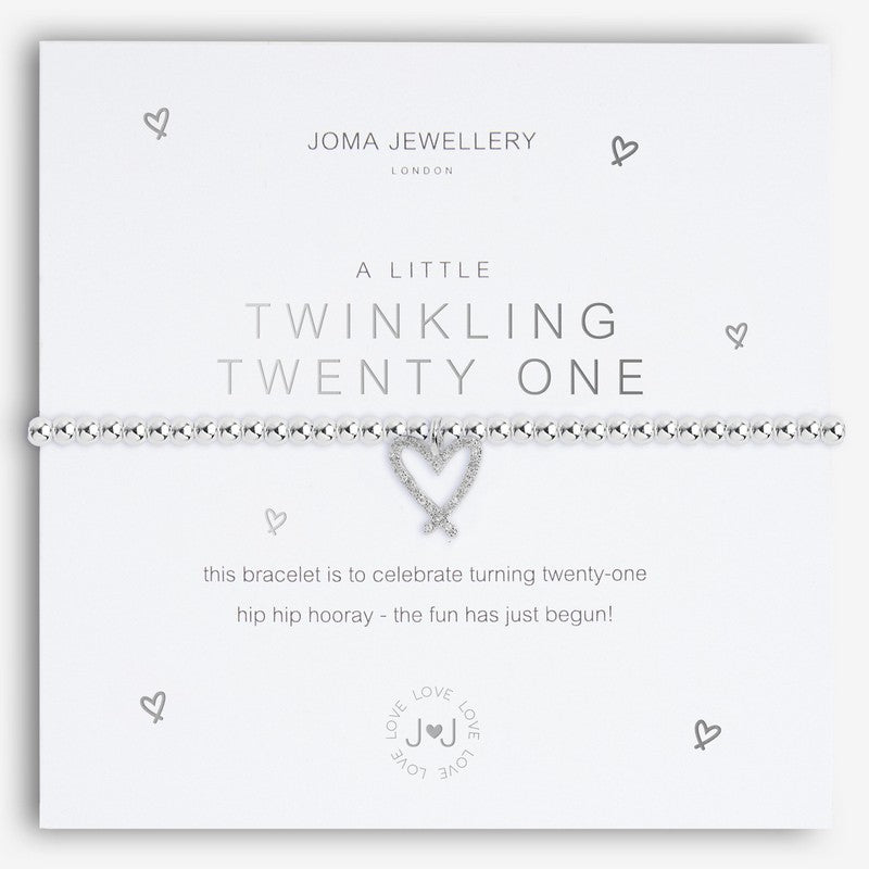 Joma Jewellery A Little Twinkling Twenty One Bracelet 4952 on card