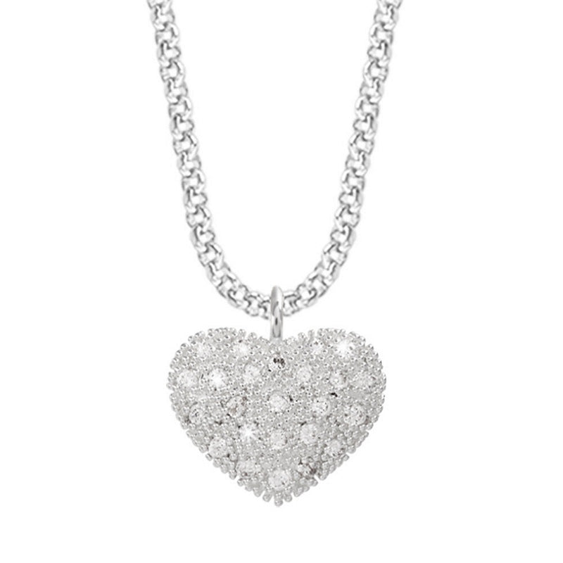 Joma Jewellery Bella Pave Heart Necklace 4794 detail