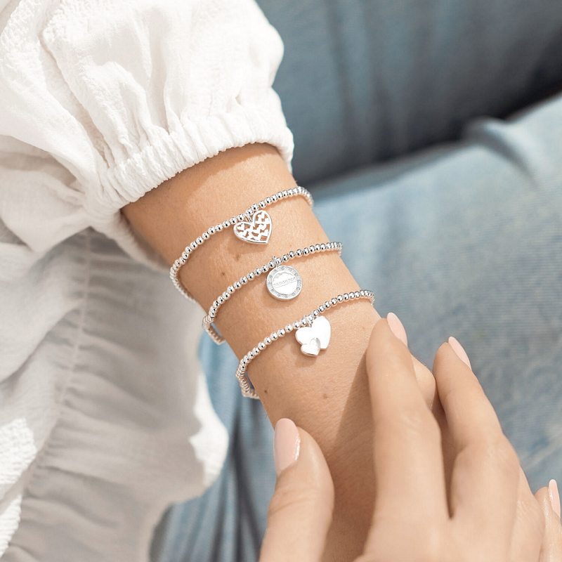 Joma Jewellery Celebration Bracelet Set Darling Daughter 5338 on model