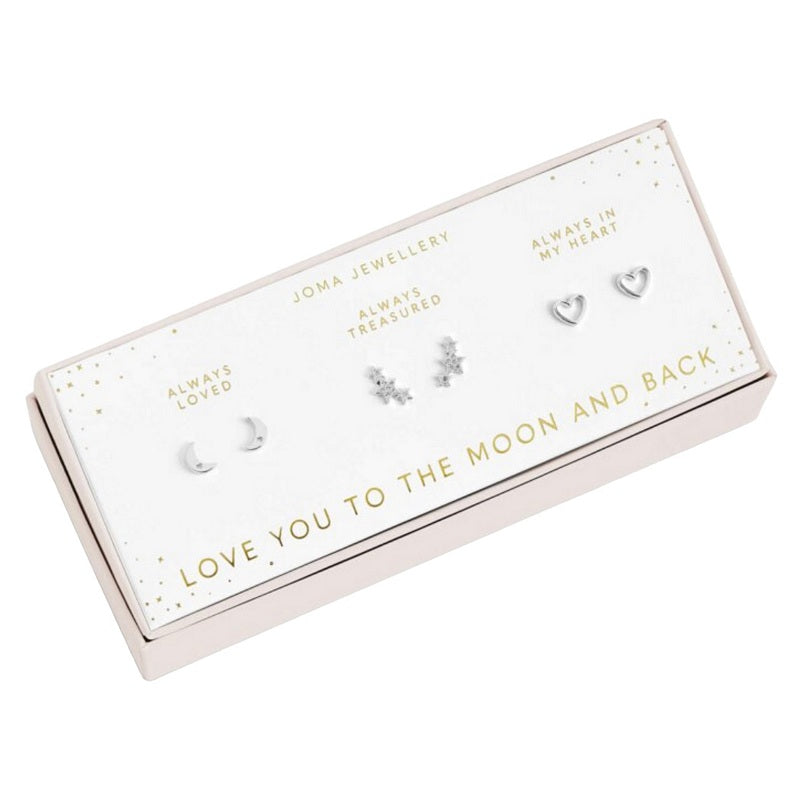 Joma Jewellery Celebration Earring Set Love You To the Moon 5612 in box