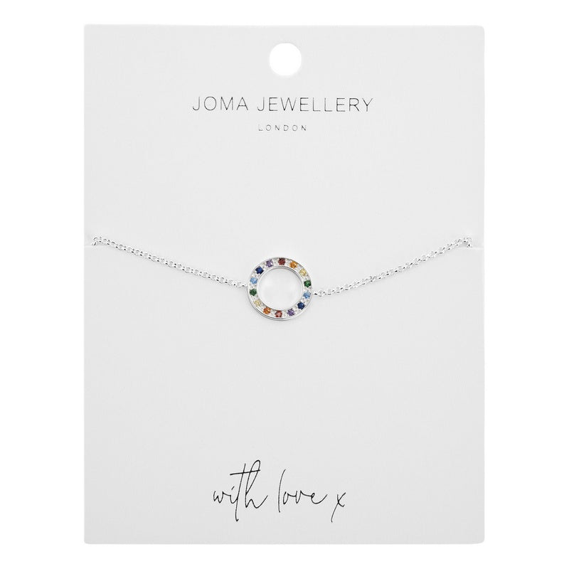 Joma Jewellery Colours Of You Rainbow Bracelet 5144 on card