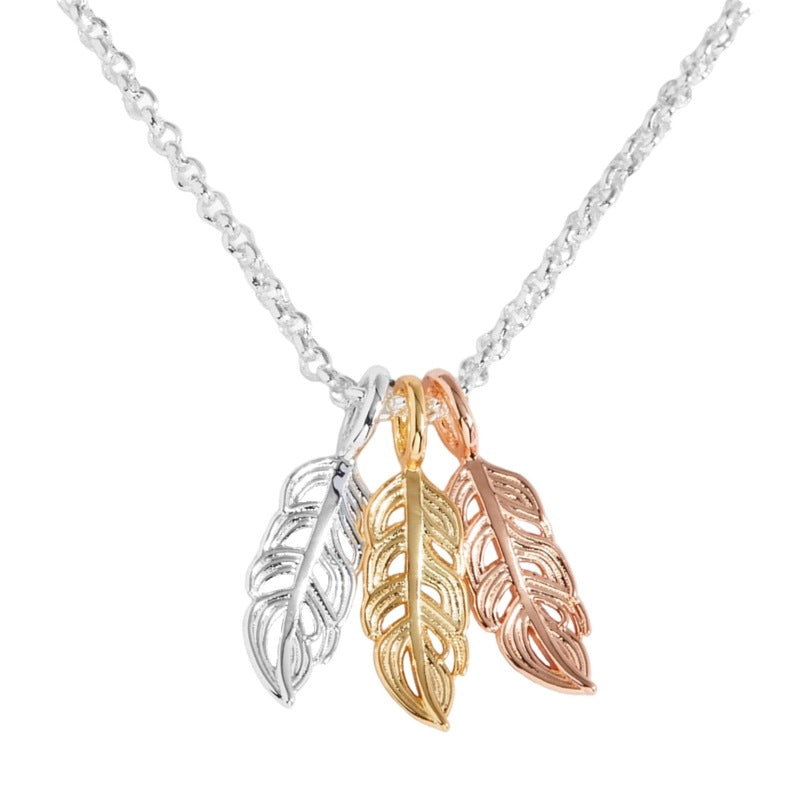 Joma Jewellery Florence Feathers Necklace 5357 detail
