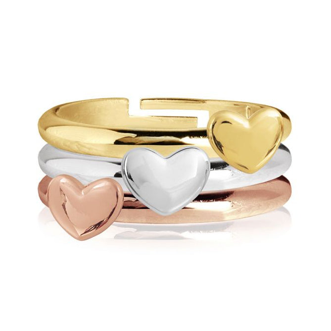 Joma Jewellery Florence Heart Rings Set 3625 main