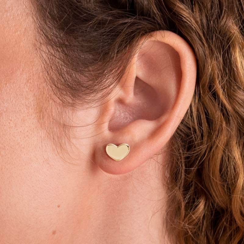 Joma Jewellery Florence Heart Stud Earrings 5120 on model