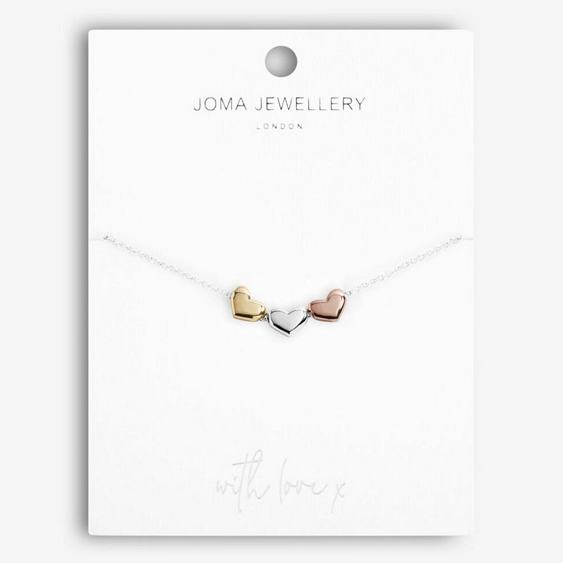Joma Jewellery Florence Heart Trio Bracelet 5119 on card