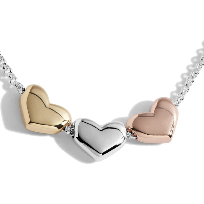 Joma Jewellery Florence Heart Trio Necklace 5118 detail