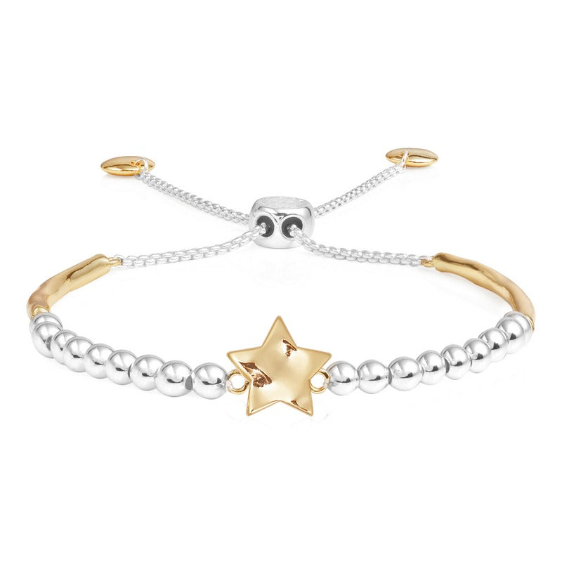 Joma Jewellery Hammered Gold Star Friendship Bracelet 3865 main