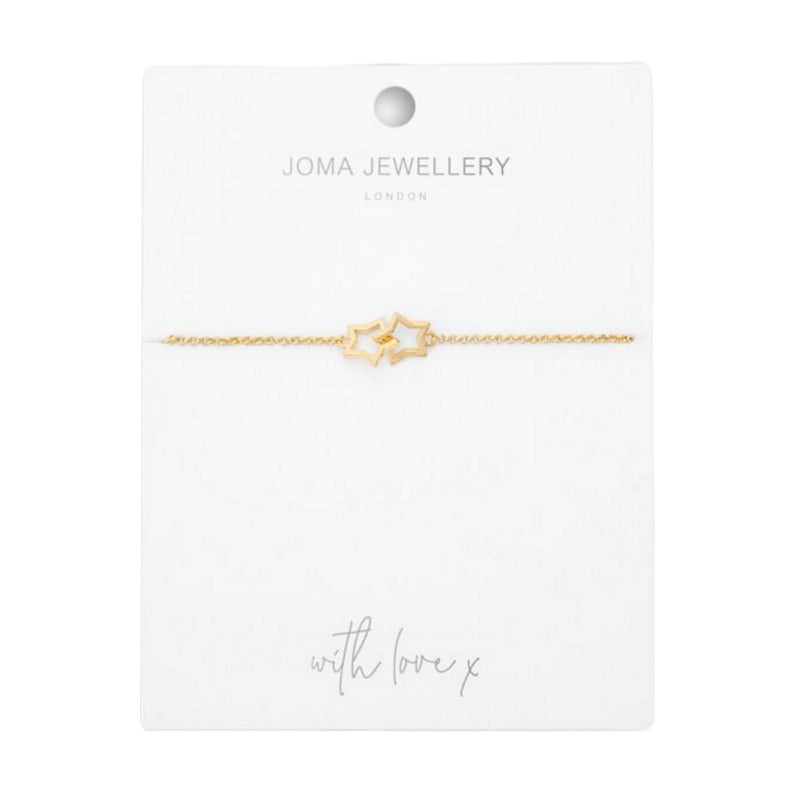 Joma Jewellery Infinity Links Star Bracelet 5368 on card