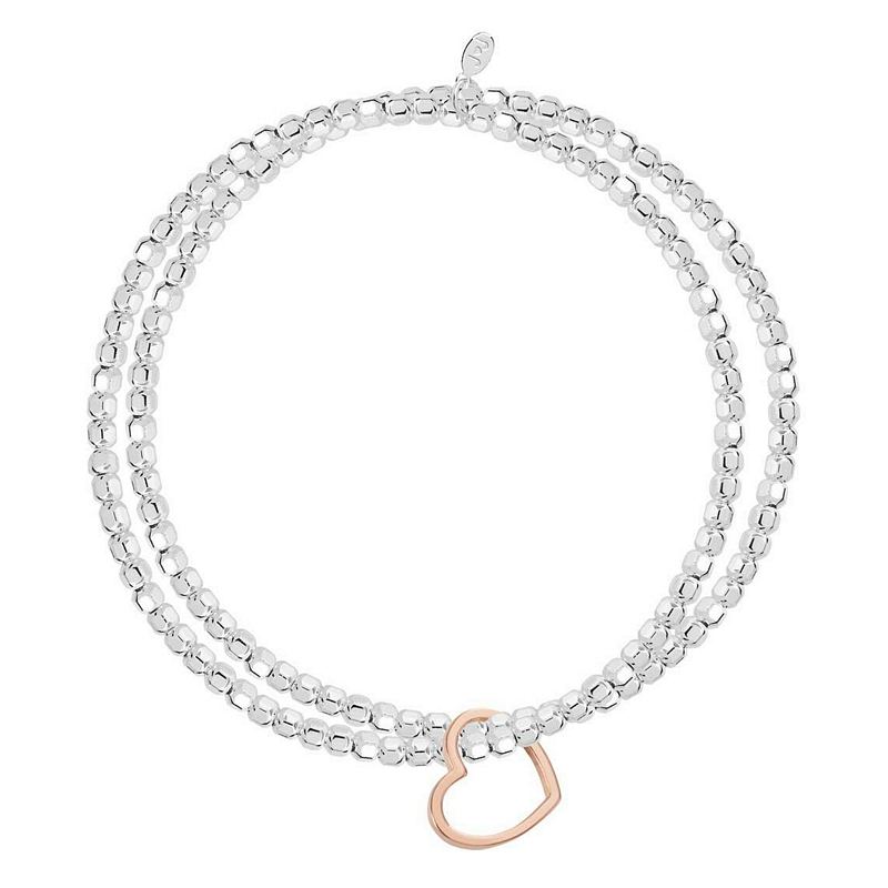 Joma Jewellery Lila Heart Double Bracelet 3948