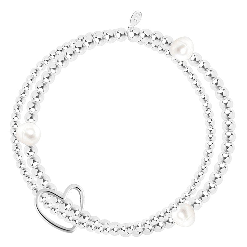 Joma Jewellery Lila White Pearl Silver-plated Bracelet 072 main