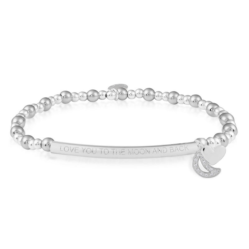 Joma Jewellery Love You To The Moon And Back Engraved Bracelet 4787 main