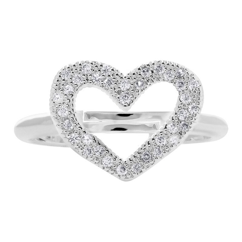 Joma Jewellery Lucia Lustre Heart Organic Pave Ring 4803 main