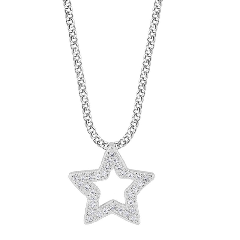 Joma Jewellery Lucia Lustre Star Organic Pave Necklace 4808 detail