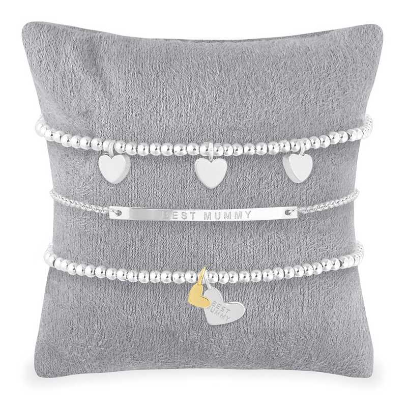 Joma Jewellery Occasion Gift Box Silver Bracelets Best Mummy In The World 4281 Bracelet on cushion