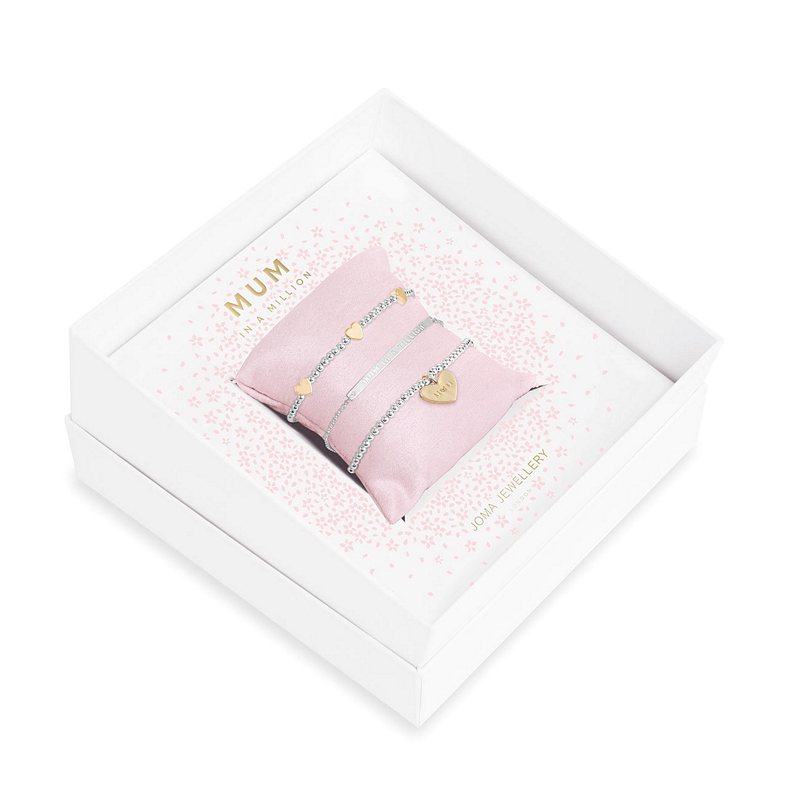 Joma Jewellery Occasion Gift Box Silver Bracelets Mum In A Million 4280 main