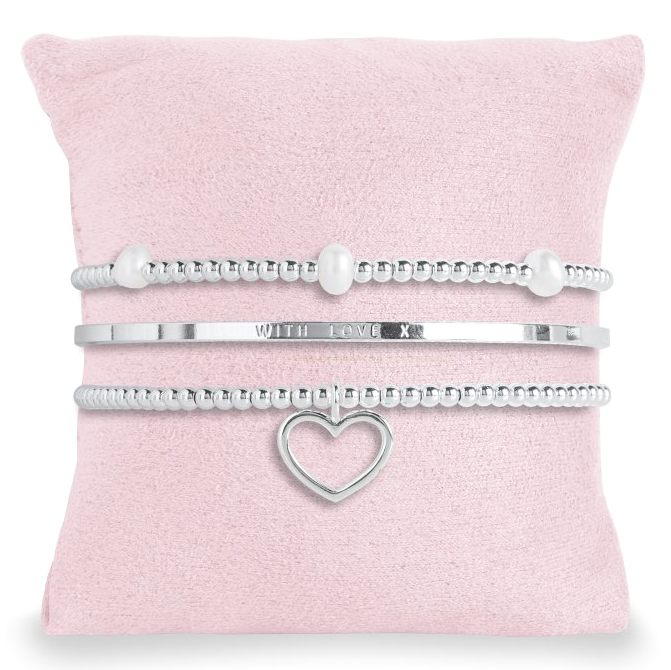 Joma Jewellery Occasion Stacking Bracelets Gift Box Marvellous Mum 3071 on cushion