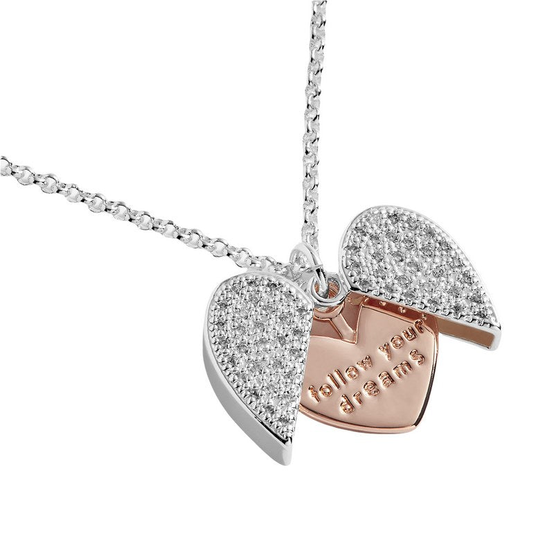 Joma Jewellery Secret Sentiment Locket Follow Your Dreams 5156 detail open