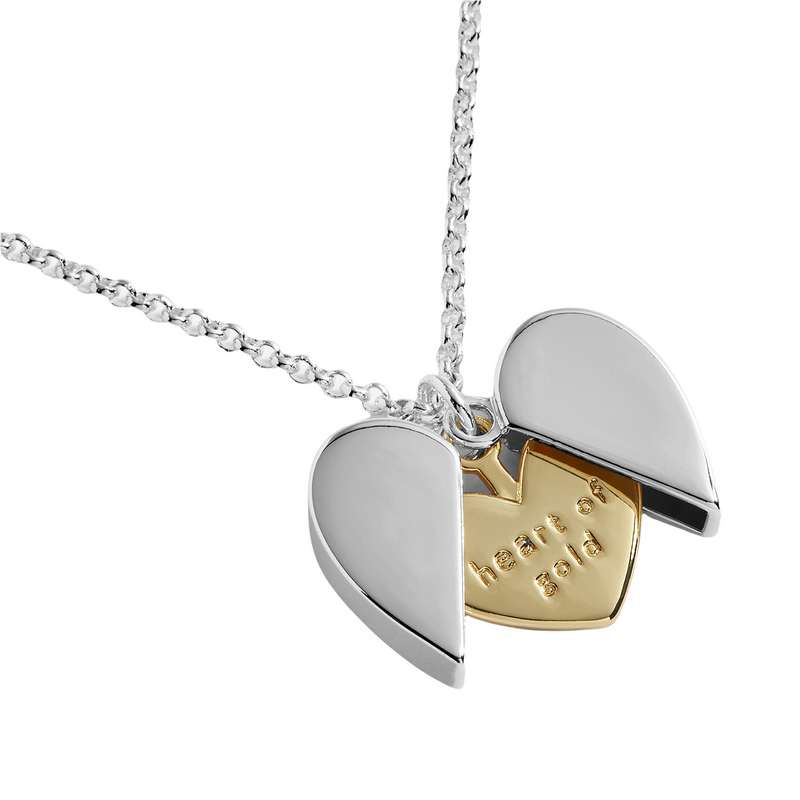 Joma Jewellery Secret Sentiment Locket Heart Of Gold 5153 details open