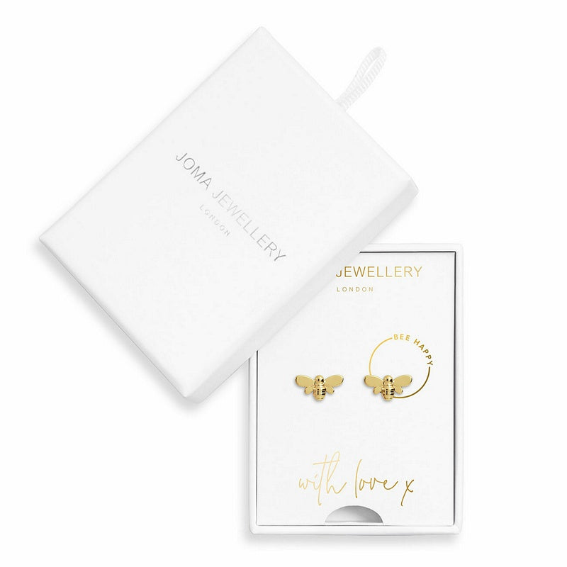 Joma Jewellery Treasure The Little Things Bee Happy Earrings 3502 in box