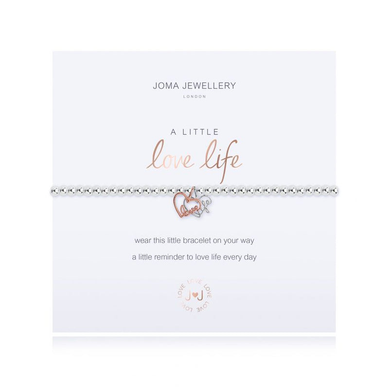 Joma Jewellery A Little Love Life Silver & Rose Gold-plated Bracelet 3207