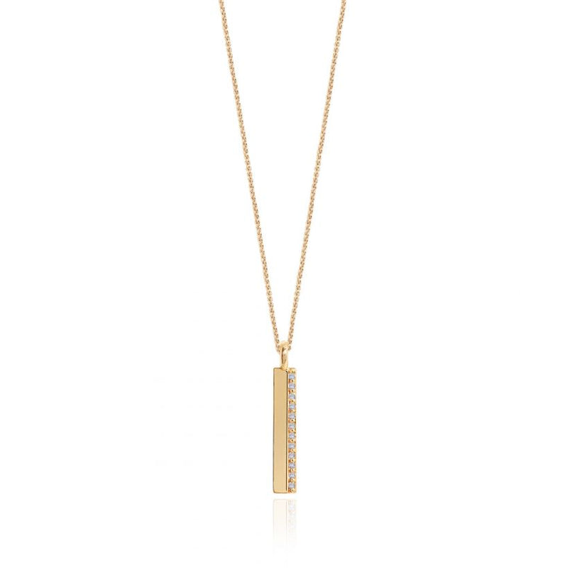 Joma Jewellery Alexis Gold-plated Bar Necklace 3298 detail