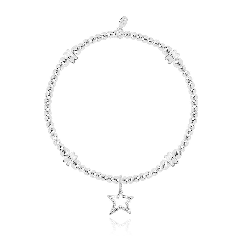 Joma Jewellery Amulet Silver Star Bead Bracelet 3569 main